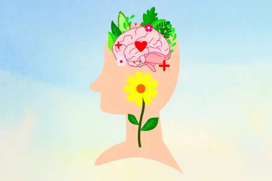 Mental health graphic depicting what microdosing can do for mental health