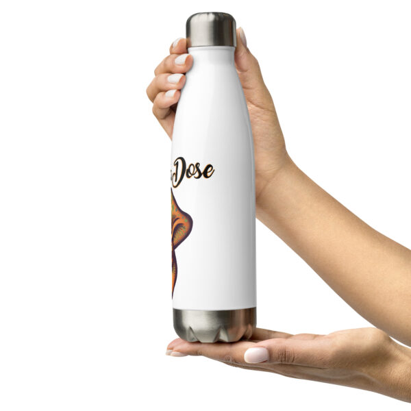 side view of mama dose mushroom yin yang water bottle