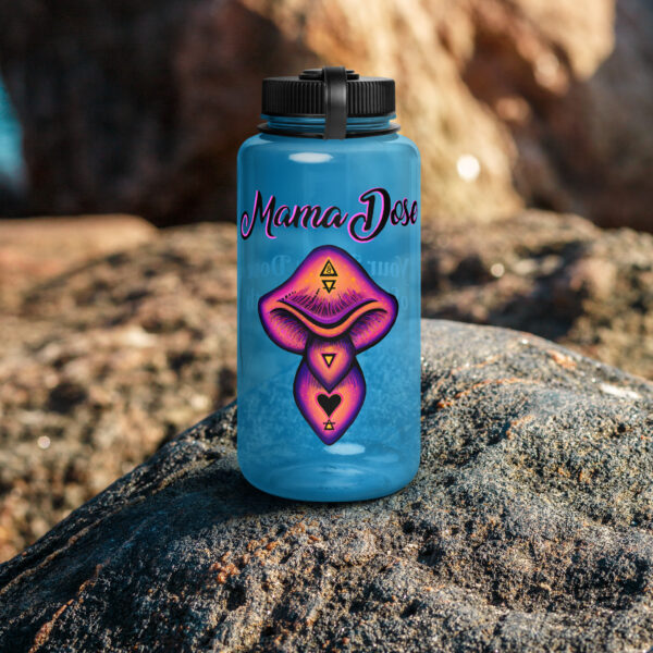 Mama Dose Pink Mushroom Wide Mouth Water Bottle