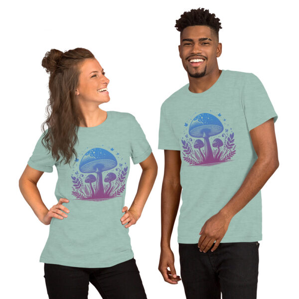 Enchanted Mushrooms Unisex T-Shirt: - Image 3