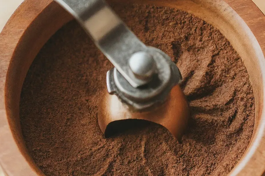 Grinding dried mushrooms into powder for the lemon tek preparation method