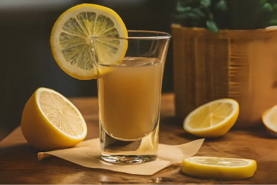Finished lemon tek mixture ready to consume after 15 to 20 minutes of extraction"