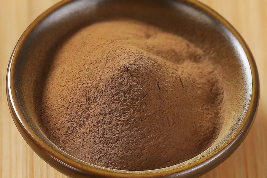 Ground dried psilocybin mushrooms prepared for lemon tek extraction