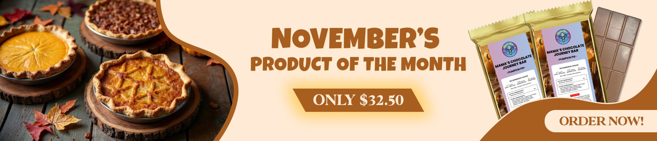 product of the month november pumpkin pie banner scaled