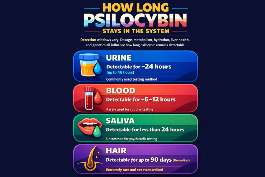 psilocybin and drug test infographic