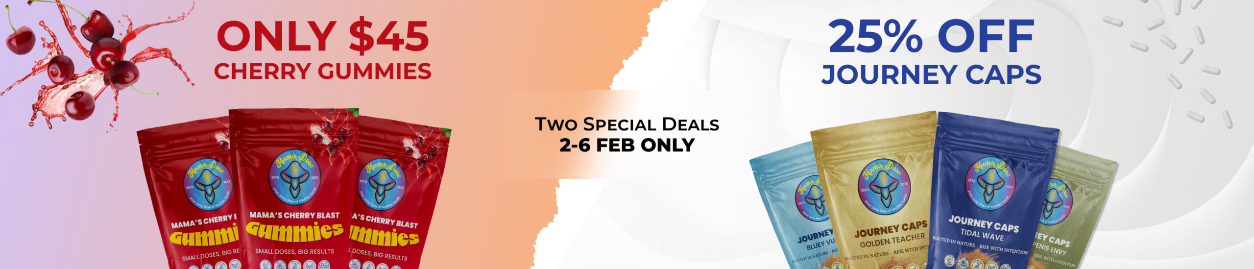 cherry 45 and journey caps 25 off web banner 1 scaled