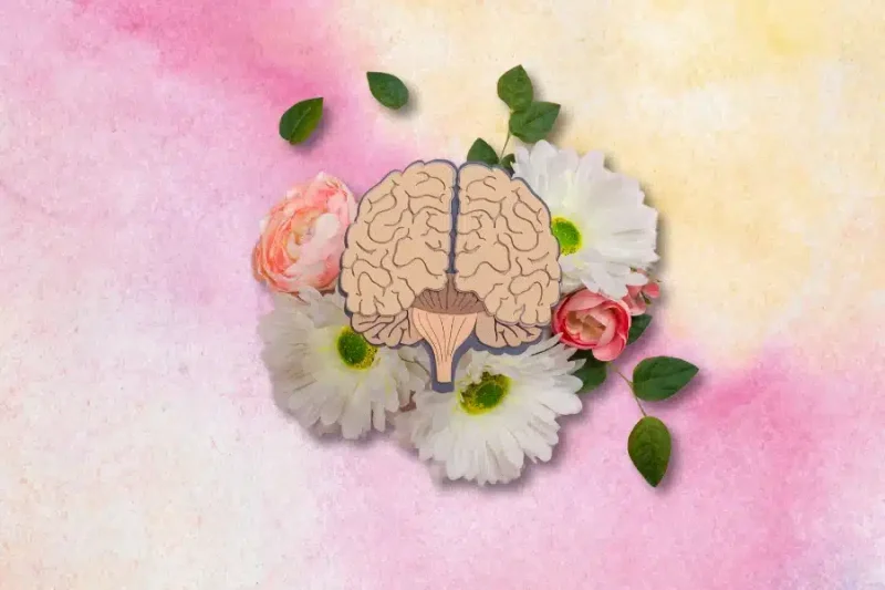 brain on flowers depicting how to microdose safely