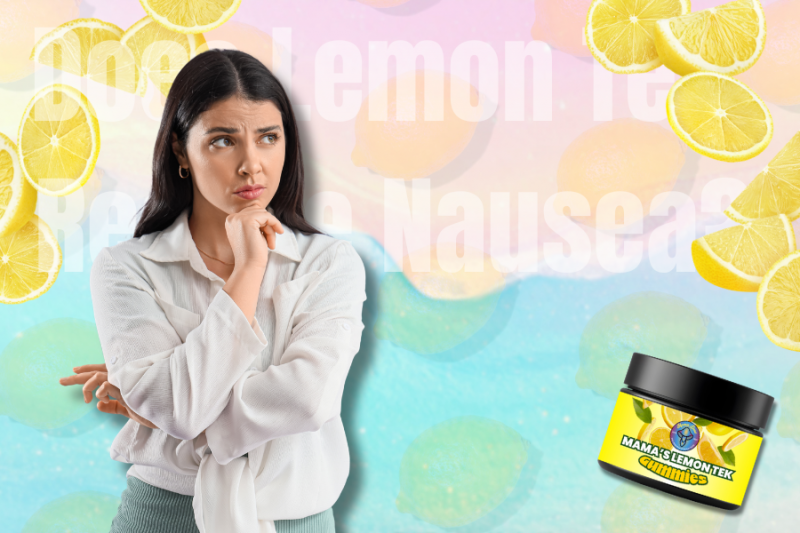 a woman thinking does lemon tek reduce nausea